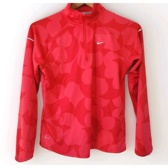 Nike Other - nike Girl's sports dri-fit coral p zip-up high neck top Xl urban fitness style